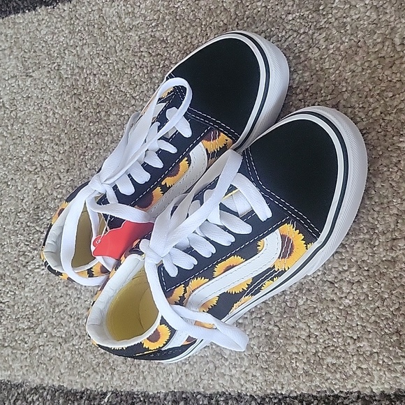 Vans Other - NEW Vans Kids Sneakers with Sunflowers